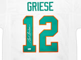 Miami Dolphins Bob Griese Autographed White Jersey Beckett BAS Witness Stock #222016