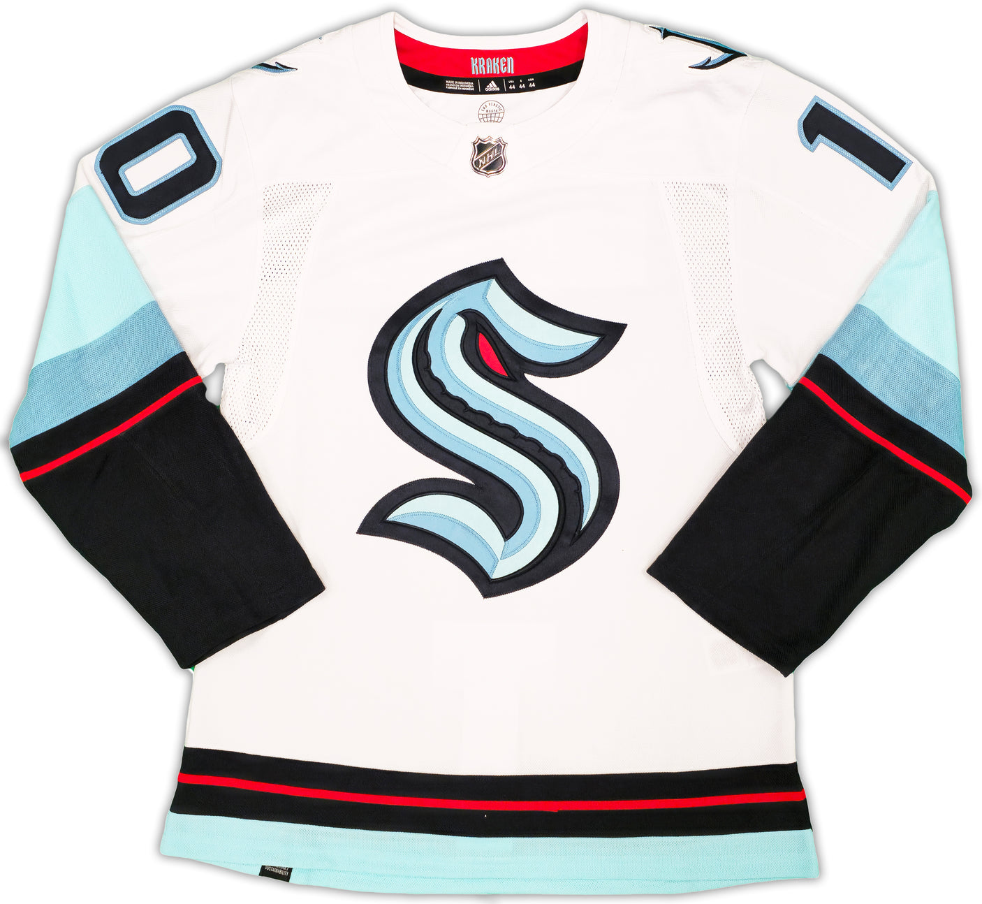 Seattle Kraken Matty Beniers Autographed White Adidas Authentic Jersey Size 44 Fanatics Holo Stock #222020