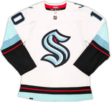 Seattle Kraken Matty Beniers Autographed White Adidas Authentic Jersey Size 44 Fanatics Holo Stock #222020