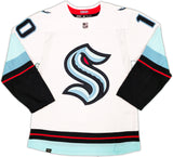 Seattle Kraken Matty Beniers Autographed White Adidas Authentic Jersey Size 46 Fanatics Holo Stock #222021
