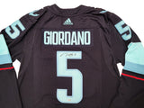 Seattle Kraken Mark Giordano Autographed Navy Adidas Authentic Jersey Size 54 Captain & Inaugural Season Patch Fanatics Holo Stock #210529