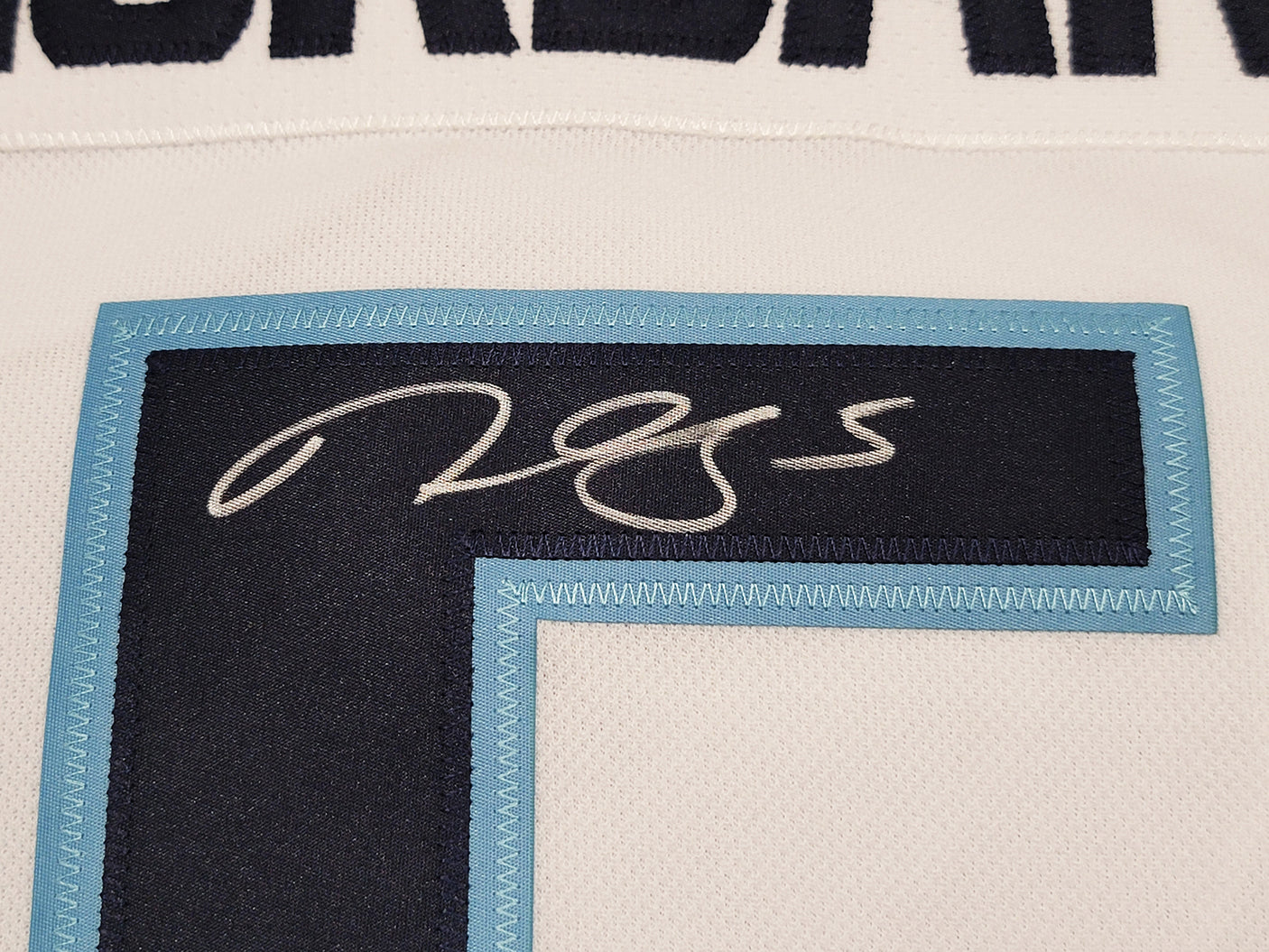 Seattle Kraken Mark Giordano Autographed White Adidas Authentic Jersey Size 54 Captain & Inaugural Season Patch Fanatics Holo Stock #210530