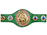 Mike Tyson Autographed Green WBC World Championship Belt Beckett BAS Witness Stock #210830