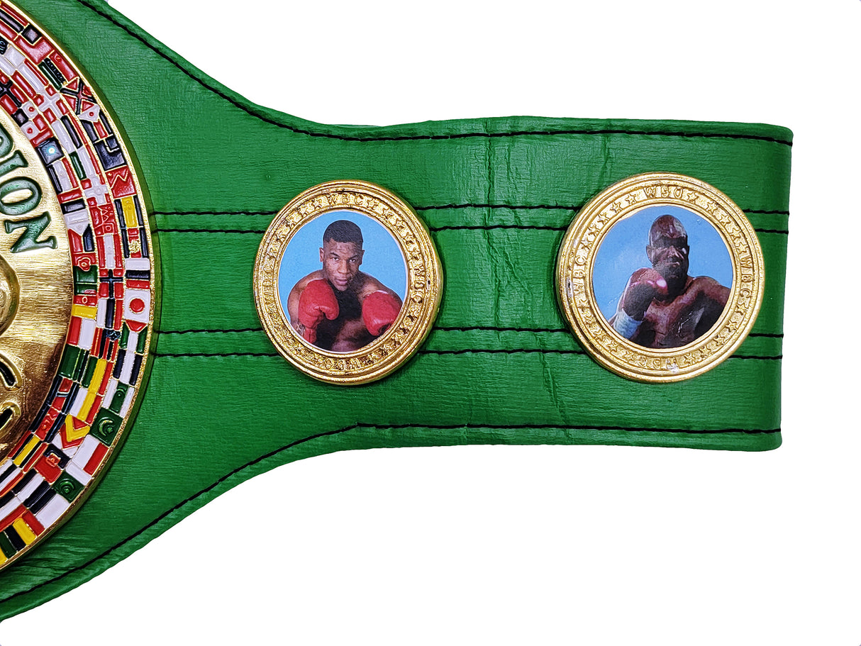Mike Tyson Autographed Green WBC World Championship Belt Beckett BAS Witness Stock #210830