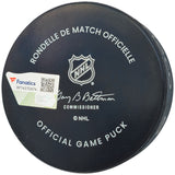 Macklin Celebrini Autographed Official San Jose Sharks Game Puck Fanatics Holo Stock #236538