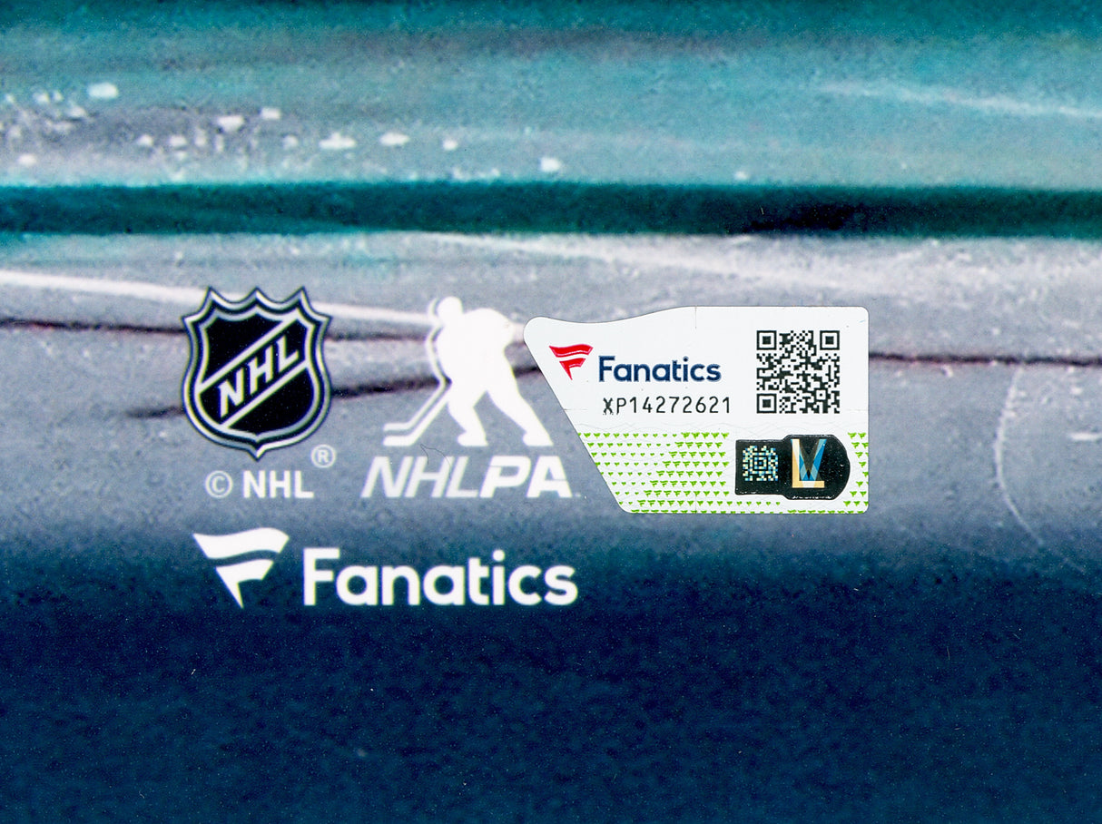 Macklin Celebrini Autographed 16x20 Photo San Jose Sharks "NHL Debut 10-10-24" Fanatics Holo Stock #236533