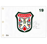 Chevy Chase Autographed White Caddyshack Country Club Logo Pin Flag Beckett BAS QR Stock #236571