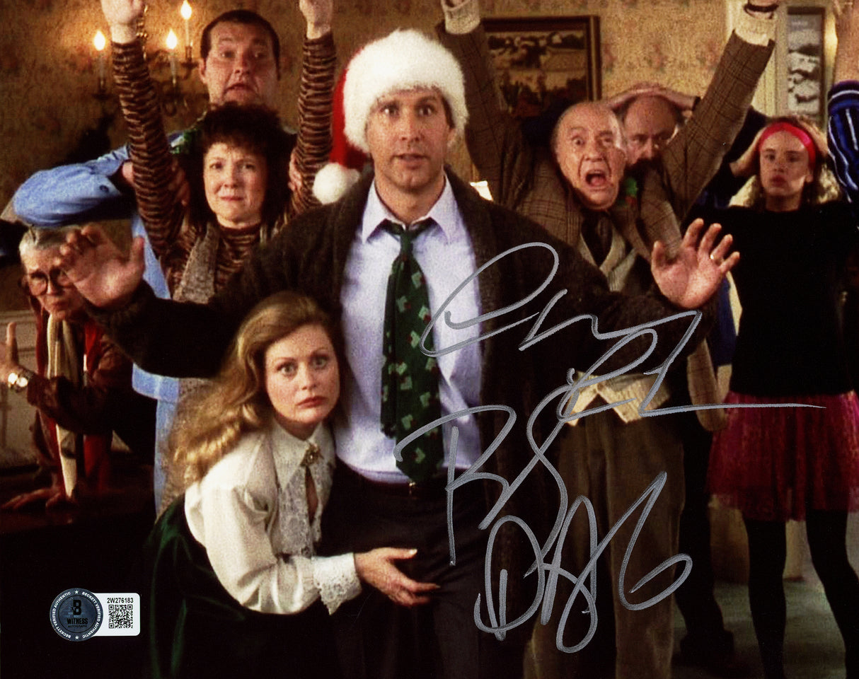 Chevy Chase & Beverly D'Angelo Autographed 8x10 Photo Christmas Vacation Beckett BAS Witness Stock #236574