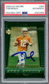 Tom Brady Autographed 2000 Upper Deck UD Encore Rookie Card #254 New England Patriots PSA/DNA #97231846