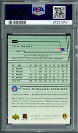 Tom Brady Autographed 2000 Upper Deck UD Encore Rookie Card #254 New England Patriots PSA/DNA #97231846