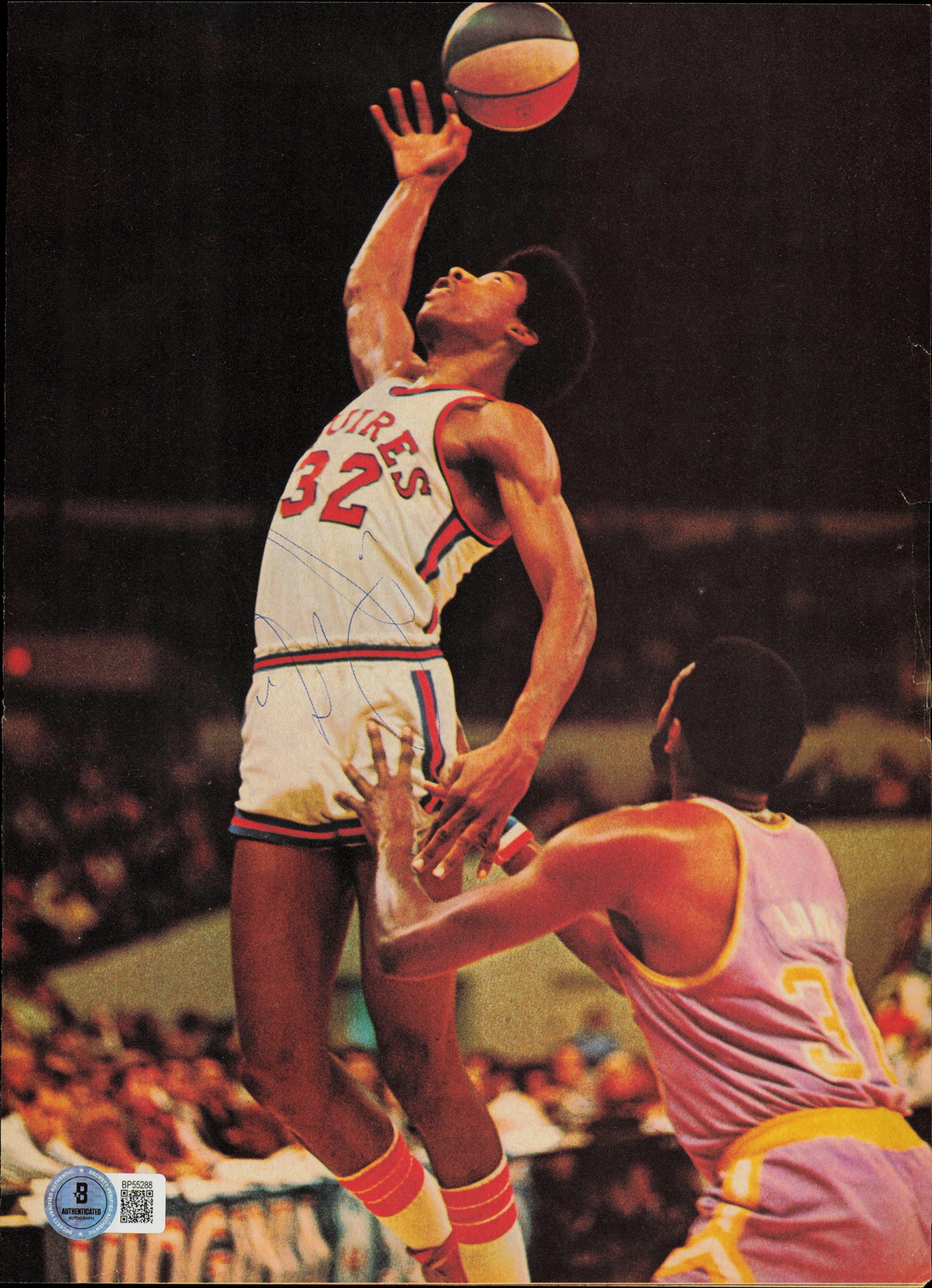 Julius "Dr. J" Erving Autographed 8x11 Magazine Page Photo Virginia Squires Beckett BAS QR #BP55288