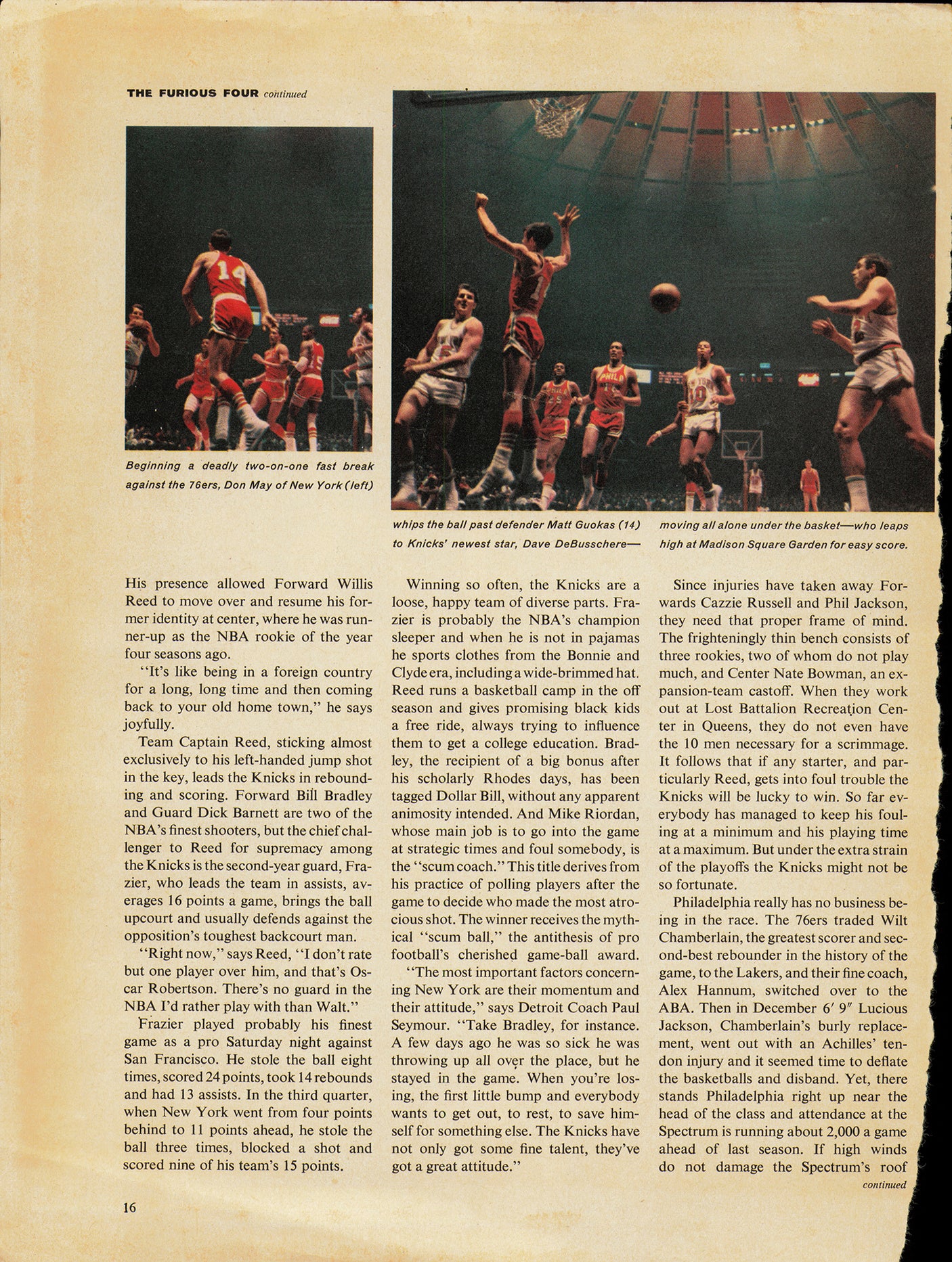 John Havlicek & Jack Marin Autographed 8x11 Magazine Page Photo Beckett BAS QR #BP55287