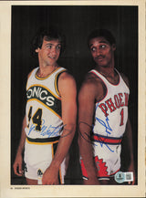 Dennis Johnson & Paul Westphal Autographed 7x11 Magazine Page Photo Beckett BAS QR #BP55314