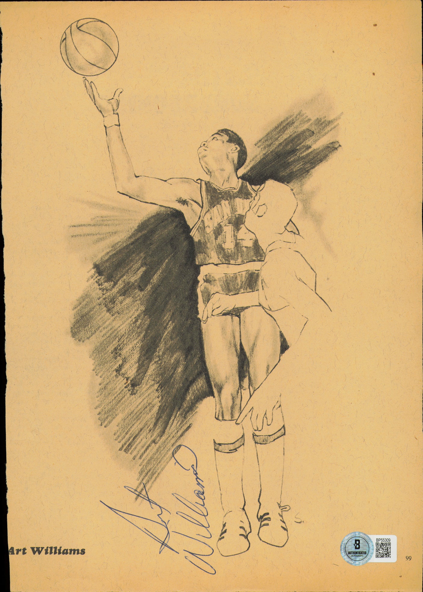 Art Williams Autographed 8x11 Magazine Page Photo San Diego Rockets Beckett BAS QR #BP55309