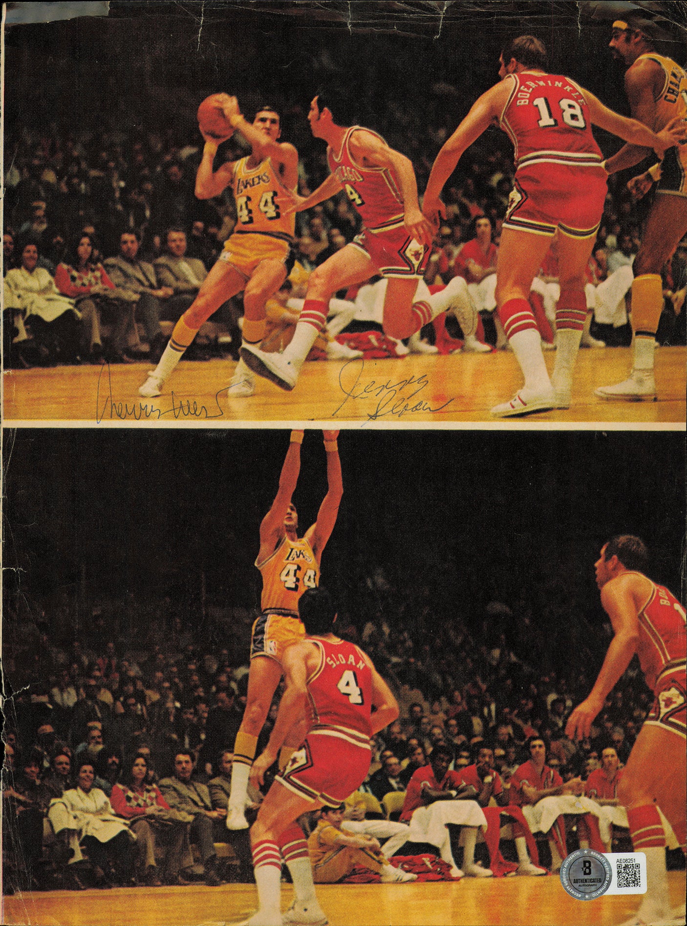 Jerry West, Jerry Sloan & Wes Unseld Autographed 8x11 Magazine Page Photo Beckett BAS #AE08251