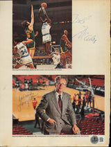 Larry O'Brien, Bob McAdoo & David Thompson Autographed 8x11 Magazine Page Photo Beckett BAS #AE08250