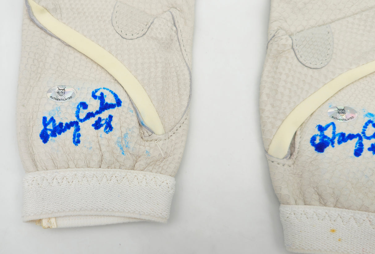 Gary Carter Autographed Game Used Batting Gloves Montreal Expos, New York Mets "#8" Beckett BAS QR #BP55251 & BP55252