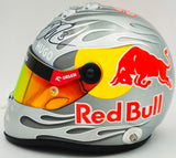 Daniel Ricciardo Autographed Red Bull Racing Silver Authentic Mini Helmet Beckett BAS QR #BR45034