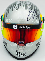 Daniel Ricciardo Autographed Red Bull Racing Silver Authentic Mini Helmet Beckett BAS QR #BR45032