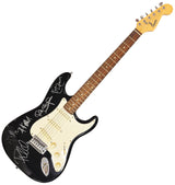 Def Leppard Autographed Fender Guitar With 5 Signatures Including Joe Elliott Beckett BAS #AE08316