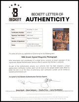 Phil Jackson, Red Holzman & Walt Frazier Autographed 8x11 Magazine Page Photo New York Knicks Beckett BAS #AE08243