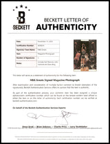 John Havlicek, Earl Monroe & Dave Bing Autographed 8x11 Magazine Page Photo Beckett BAS #AE08241