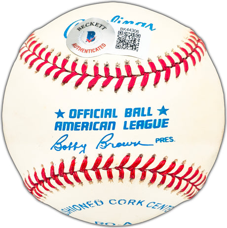Carl Yastrzemski Autographed Official AL Baseball Boston Red Sox Beckett BAS #BK44306
