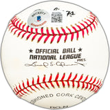 Jim Maloney Autographed Official NL Baseball Cincinnati Reds Beckett BAS #BK44384