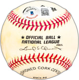 Whitey Lockman Autographed Official NL Baseball New York Giants Beckett BAS #BK44404