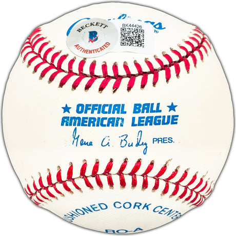 Gil Coan Autographed Official AL Baseball Chicago White Sox, Baltimore Orioles Beckett BAS #BK44426