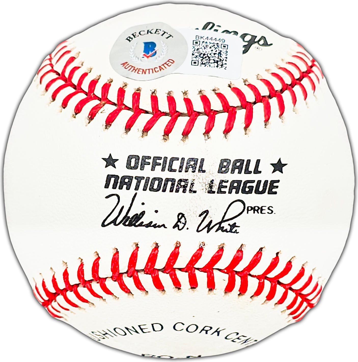 Willie McCovey Autographed Official NL Baseball San Francisco Giants Beckett BAS #BK44449