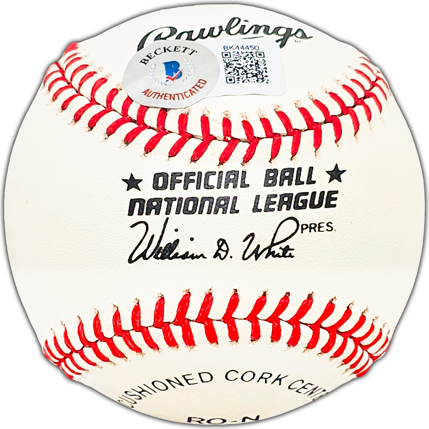 Willie McCovey Autographed Official NL Baseball San Francisco Giants Beckett BAS #BK44450