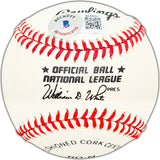 Willie McCovey Autographed Official NL Baseball San Francisco Giants Beckett BAS #BK44451