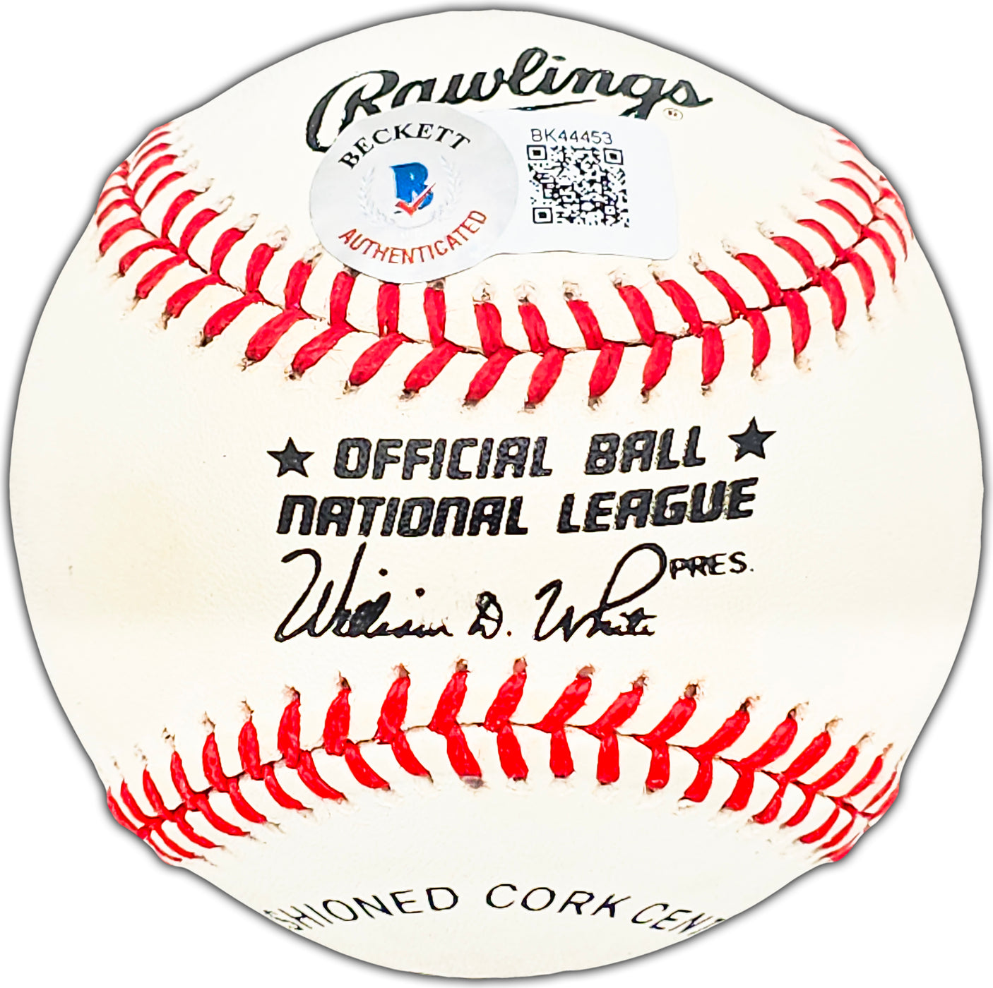 Willie McCovey Autographed Official NL Baseball San Francisco Giants Beckett BAS #BK44453