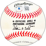 Willie McCovey Autographed Official NL Baseball San Francisco Giants Beckett BAS #BK44453