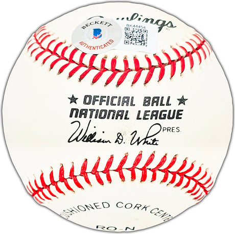 Willie McCovey Autographed Official NL Baseball San Francisco Giants Beckett BAS #BK44454