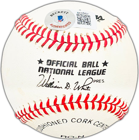 Mike Schmidt Autographed Official NL Baseball Philadelphia Phillies Beckett BAS #BK44457