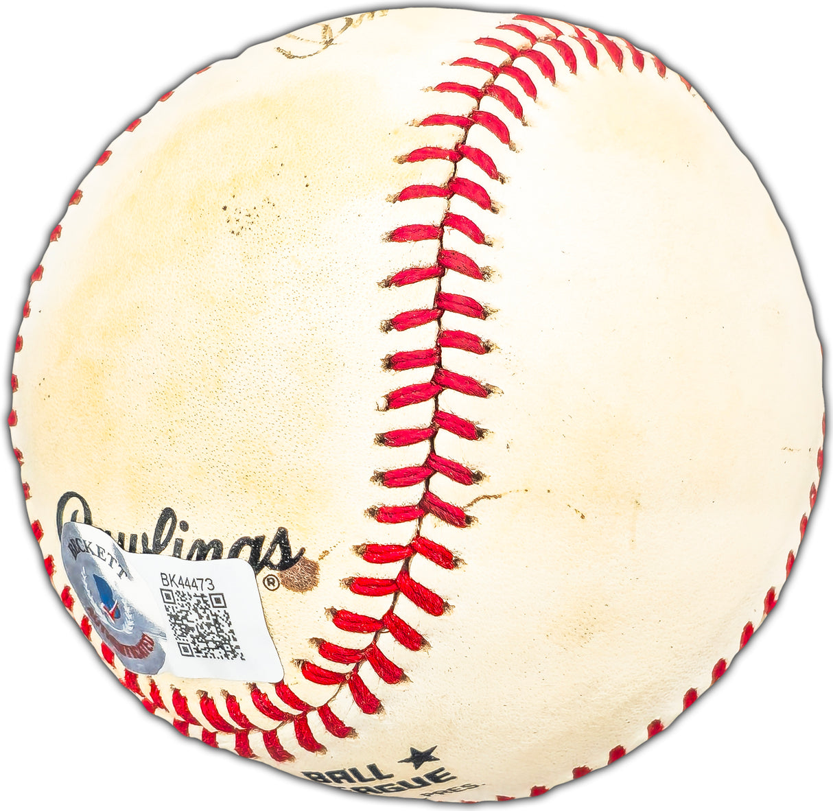 Damon Phillips Autographed Official Feeney NL Baseball Boston Braves Beckett BAS #BK44473