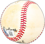 Damon Phillips Autographed Official Feeney NL Baseball Boston Braves Beckett BAS #BK44473