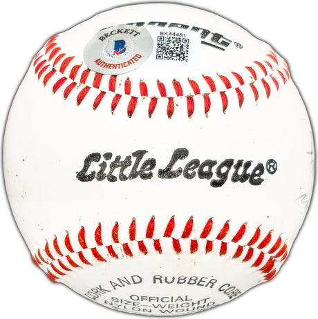 Andy Pilney Autographed Official Little League Baseball Boston Braves "Boston Braves 36" Beckett BAS #BK44481