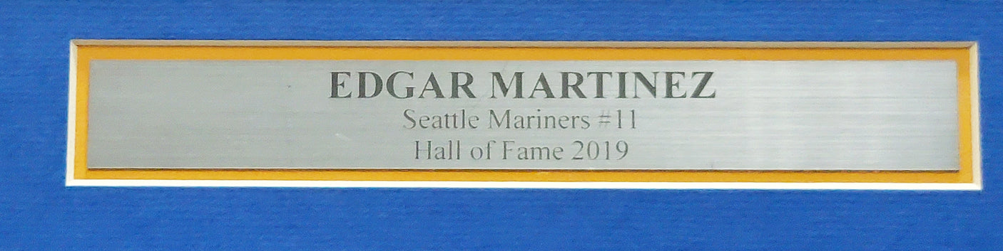 Seattle Mariners Edgar Martinez Autographed Framed White Majestic Jersey MCS Holo Stock #210137