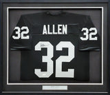 Oakland Raiders Marcus Allen Autographed Framed Black Jersey Beckett BAS Witness Stock #210139