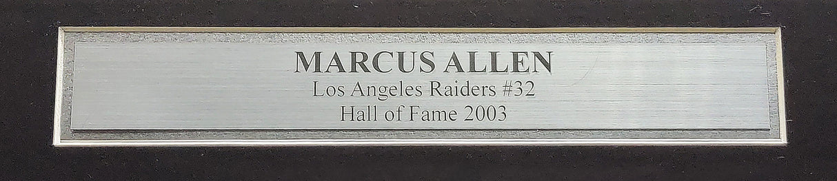 Oakland Raiders Marcus Allen Autographed Framed Black Jersey Beckett BAS Witness Stock #210139