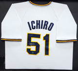 Orix Blue Wave Ichiro Suzuki Autographed Framed White Jersey IS Holo Stock #210147