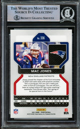 Mac Jones Autographed 2021 Panini Prizm Rookie Card #336 New England Patriots Beckett BAS Stock #210487