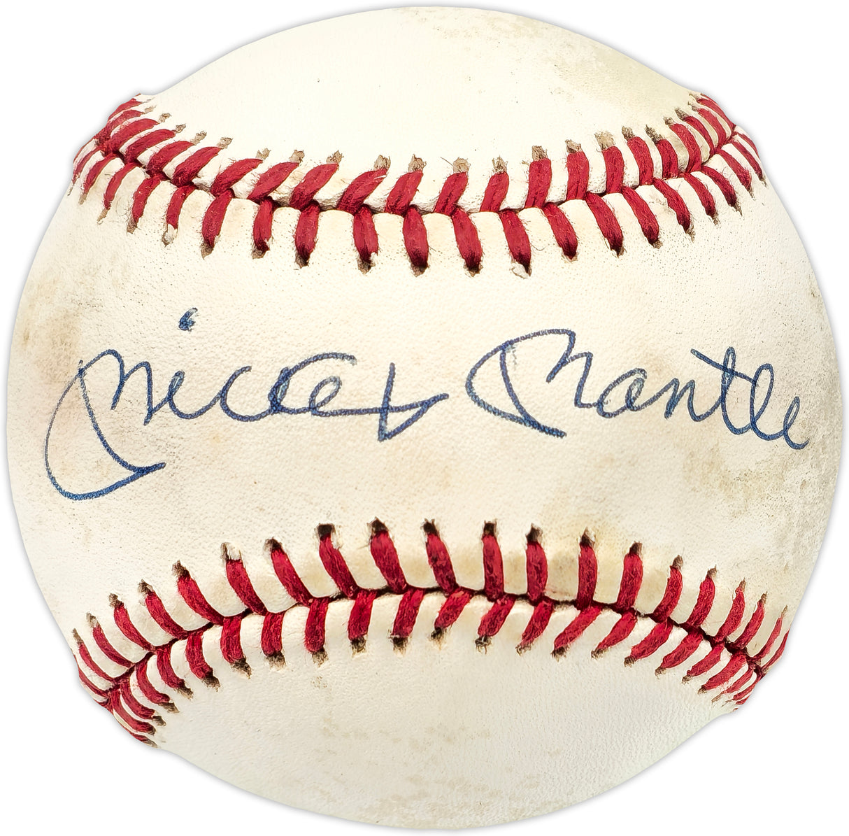 Mickey Mantle Autographed Official AL Baseball New York Yankees Beckett BAS #AD43512