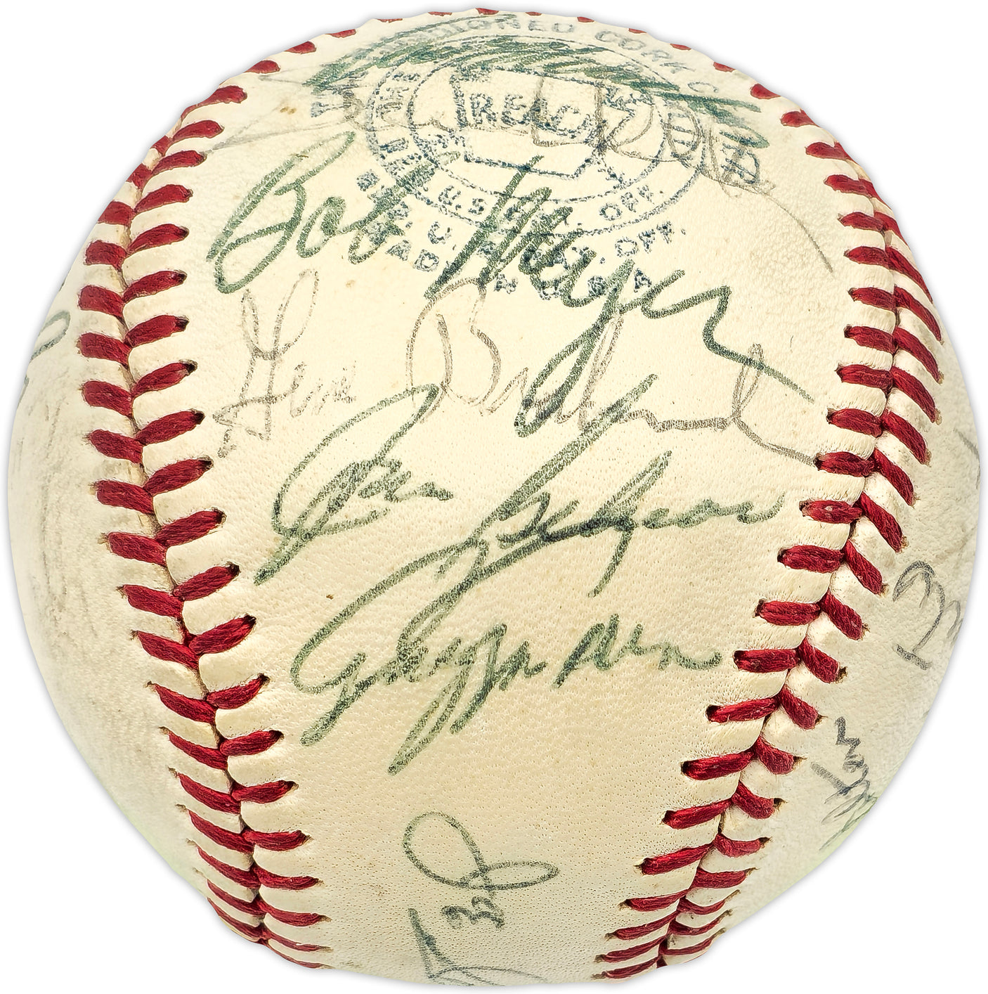 1969 Seattle Pilots Team Signed Autographed Official Cronin AL Baseball With 28 Signatures Including Miguel Fuentes Beckett BAS #AD43523