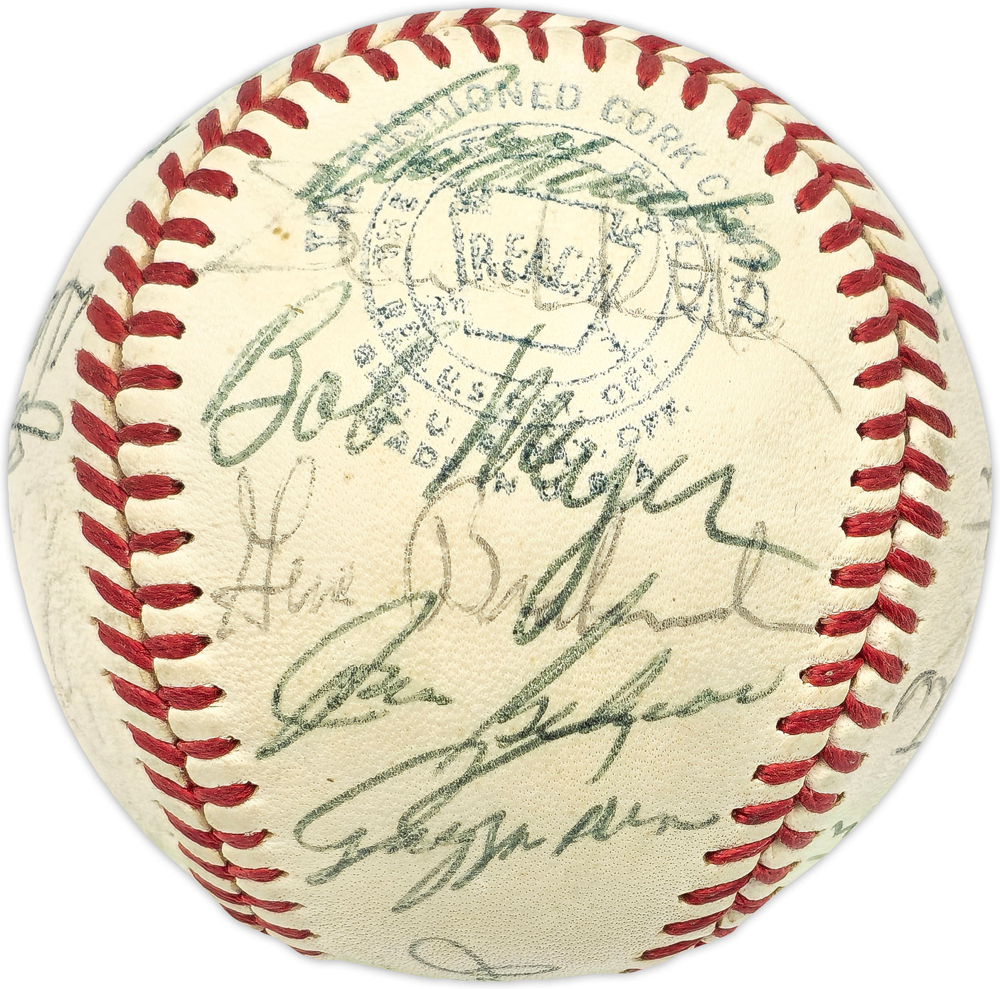 1969 Seattle Pilots Team Signed Autographed Official Cronin AL Baseball With 28 Signatures Including Miguel Fuentes Beckett BAS #AD43523