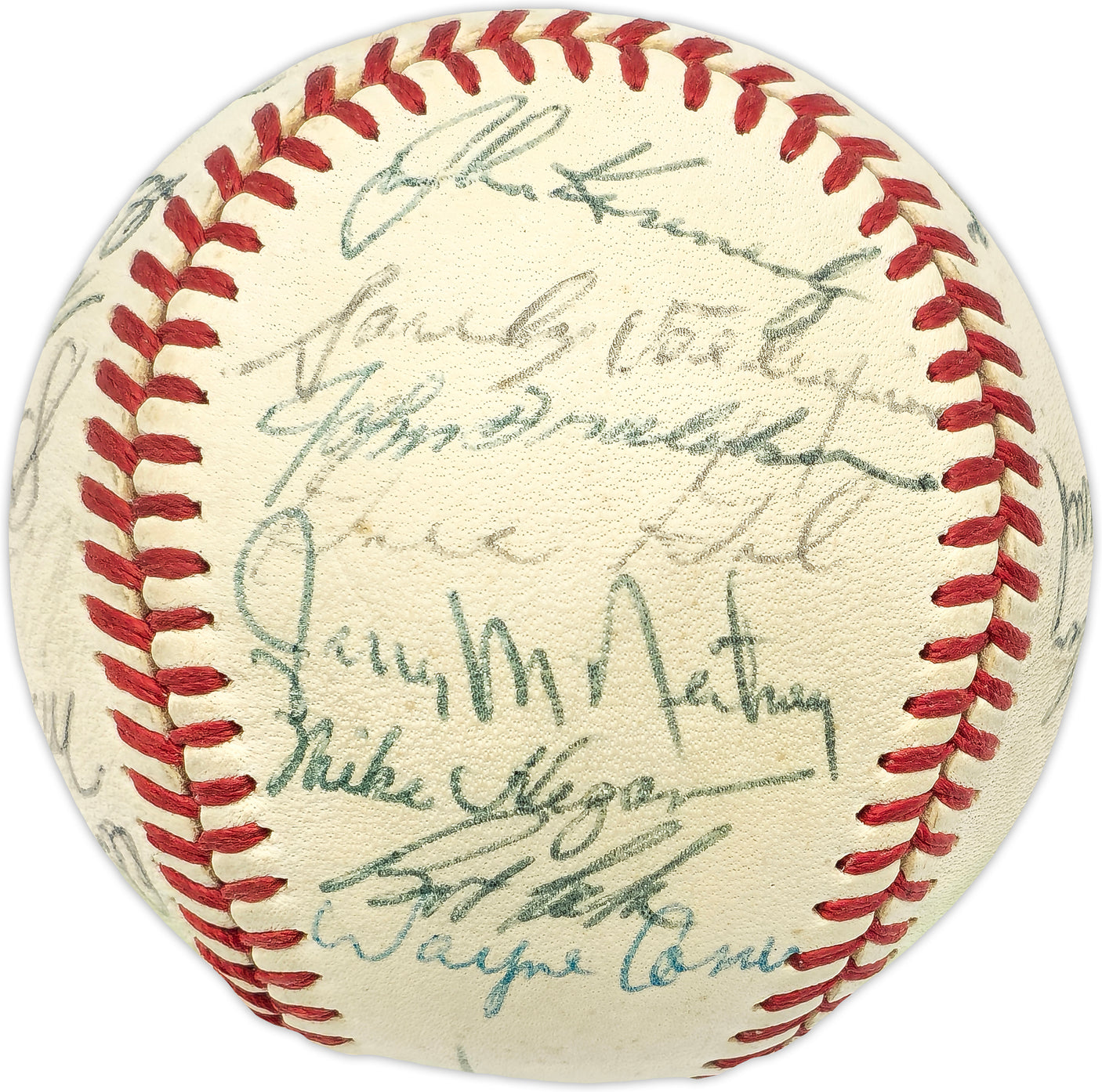 1969 Seattle Pilots Team Signed Autographed Official Cronin AL Baseball With 28 Signatures Including Miguel Fuentes Beckett BAS #AD43523
