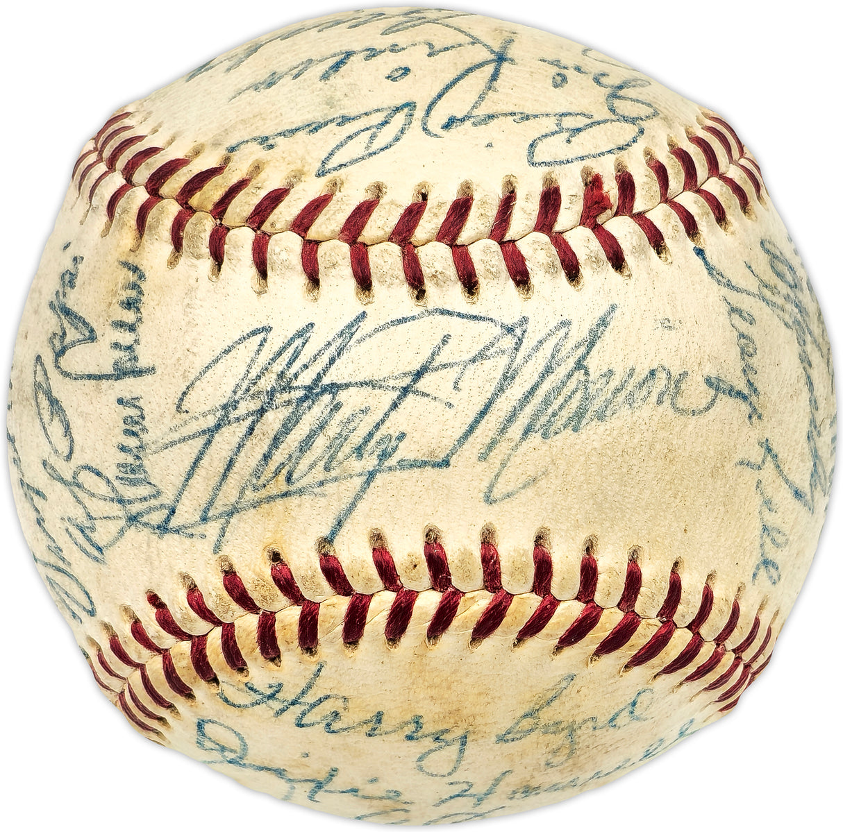 1955 Chicago White Sox Team Signed Autographed Official Harridge AL Baseball With 31 Signatures Including Nellie Fox Beckett BAS #AD43527